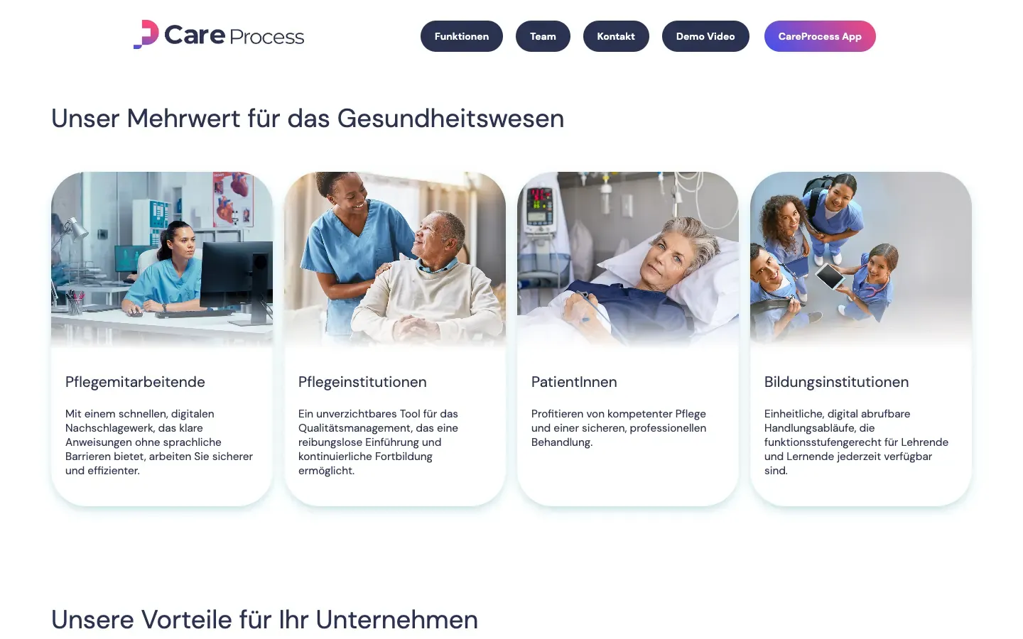CareProcess features — value for healthcare